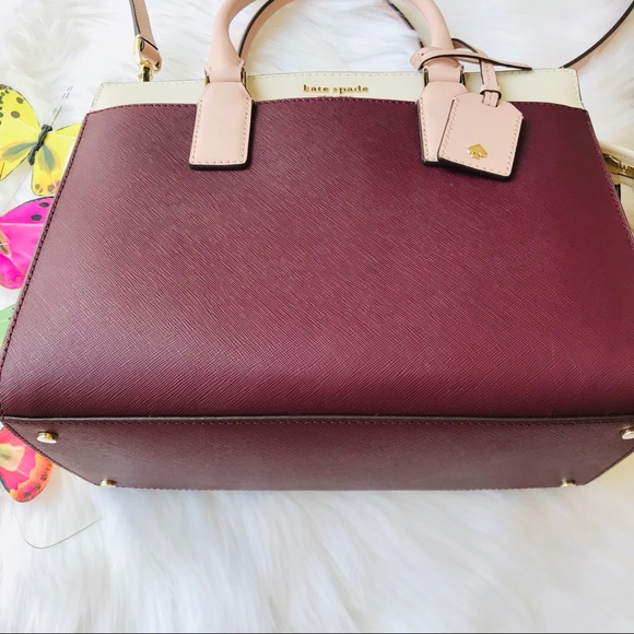 KATE SPADE CAMERON MEDIUM BAG SATCHEL CHERRYWOOD - Picture 3 of 8